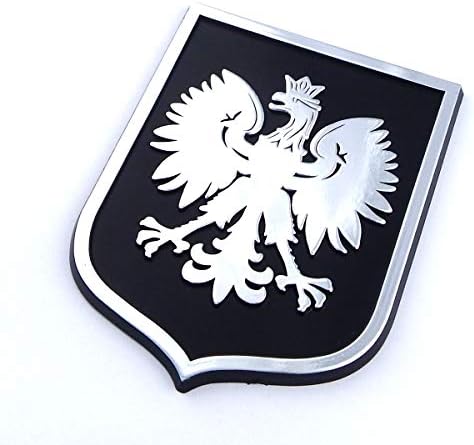 Polônia Polska Eagle Black Chrome Plastic Car Emblem Decals Crest PBC