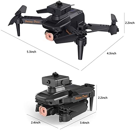 Atualize o Mini Drone com 1080p Dual HD FPV Câmera de controle remoto Toys Presente para meninos meninas com altitude mantém o modo sem cabeça One Key Start Speed ​​Ajuste, câmera/vídeo de luz LED. ##