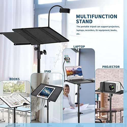 XCELLL GLOBAL XG ROLLING Projecor Stand, Laptop Projector Tripod Stand com suporte para telefone,