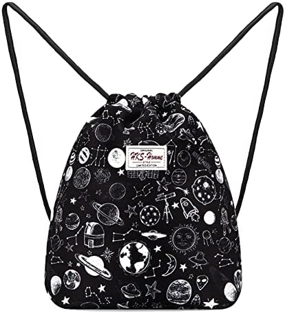 Van Caro Drawstring Backpack String Bag Sackpack Cinch Water resistente para ioga esportiva de compras