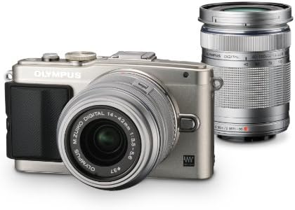 Olympus SLR sem espelho e-PL6 com ED 14-42mm f/3.5-5.6 e ED 40-150mm f/4.0-5.6 Kit de lente-versão