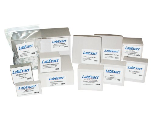 LabExact 1200108 Filtro de microfibra de vidro de grau F, vidro de borossilicato sem folhas, 0,7 µm, 3,7 cm