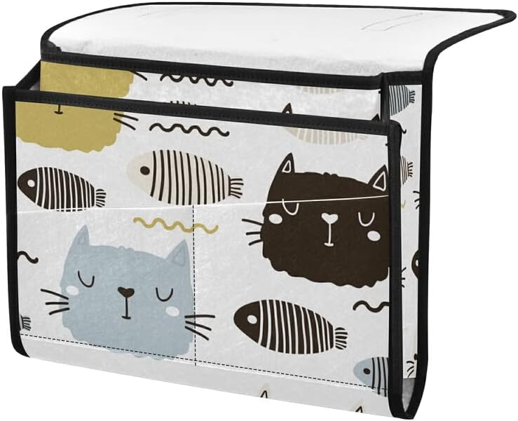 Zoeo Caddy Catd Cat Bed Storage Organizador de 5 bolso para controle remoto CARGER DO CHARGER CHARGER