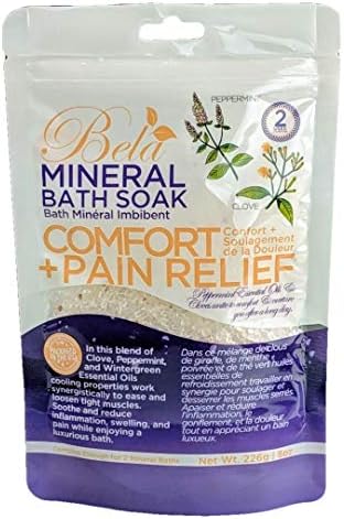 Banho mineral de bela banheira, solução de sal natural e orgânica de magnésio com óleos essenciais puros - bolsa