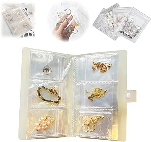 jóias de anel, armazenamento de jóias com zíper para bolsas transparentes poli combas transparentes de