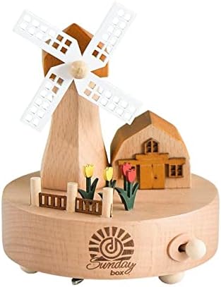 Domingo Box The Windmill Wooden Music Box Movement