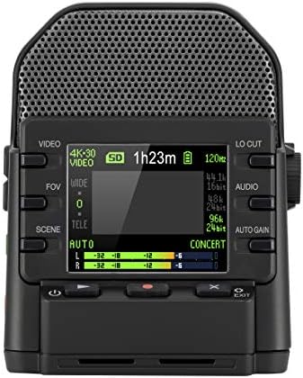 Zoom Q2N-4K Recorder de vídeo prático, lente de grande angular e zoom H2N Estéreo/gravador de som surround por portátil, 5 microfones embutidos, x/y, mid-lateral, som surround, modo ambisonista, registros para cartão SD