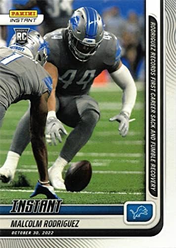 2022 Panini Instant Football 83 Malcolm Rodriguez Rookie Card Lions - apenas 147 feitos!