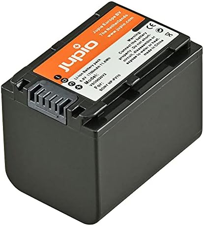 Bateria de substituição de câmercordiço digital Jupio para a Sony NP-FV70, cinza