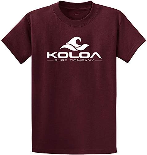 KOLOA Surf Classic Wave logotipo - camisetas de algodão pesado, regulares, grandes e altas