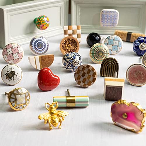 IndianShelf 12 peças botões de porta para armários | Botões Gilli Cheat of Gaveer | Cleax de cômoda exclusiva