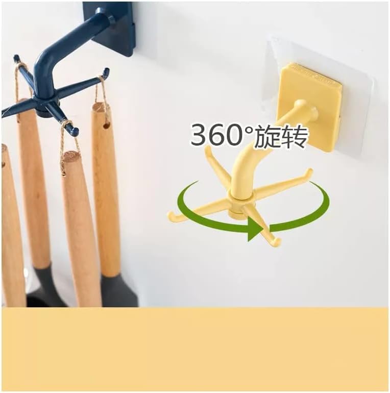 Ganchos de parede adesivos rotativos de 360 ​​graus - Gotaling Kitchen Acessoriza o cabide doméstico - ganchos de