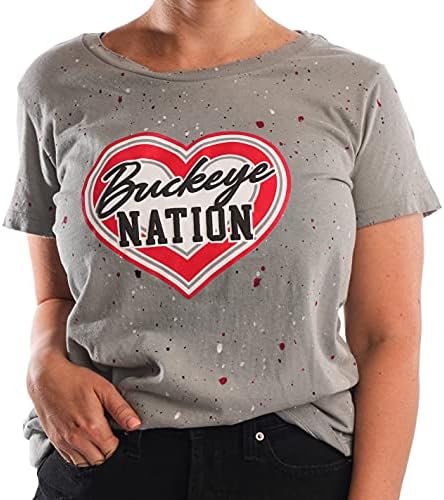 A camiseta coletiva de Ohio State Buckeyes Nação Splatter T-Shirt
