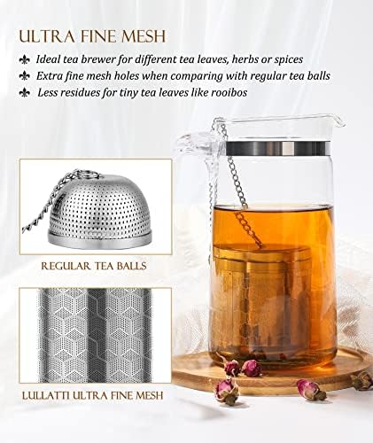 Infusor de chá grande Lullatti para chá solto, 304 filtro de bola de chá de aço inoxidável, chá de
