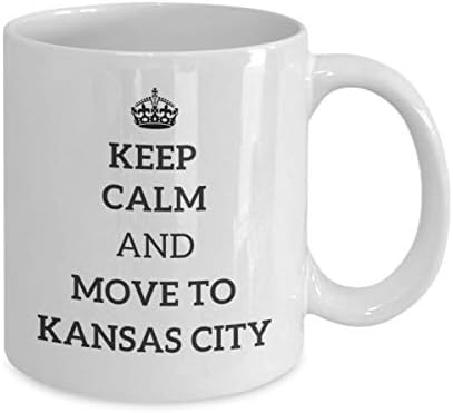 Mantenha a calma e vá para Kansas City Tea Cup Viajante Colega de trabalho Presente Missouri Travel Mug Present