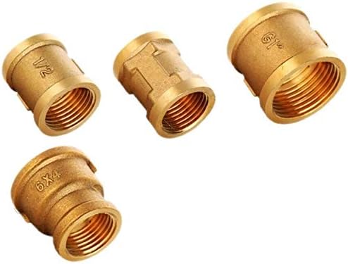 Conectores de tubo de latão F/F 1/2 3/4 1 BSP Freva feminina Acessórios de tubo de bronze fêmea