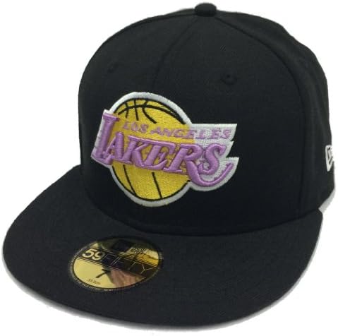 NBA Los Angeles Lakers clássicos de madeira básica preta 59Fifty Cap