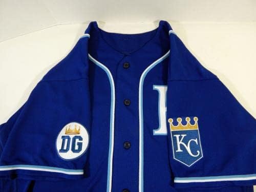 2020 Kansas City Royals Oscar Hernandez 18 Jogo emitiu Blue Jersey DG Patch 90 - Jogo usou camisas