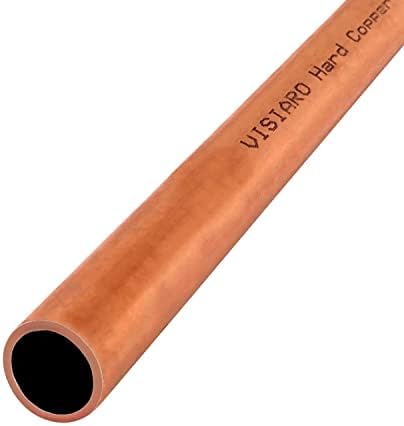 Visiaro Hard Copper Tube, 1mtr, externo dia 5/8 polegadas, espessura da parede 18 SWG, pacote de 2