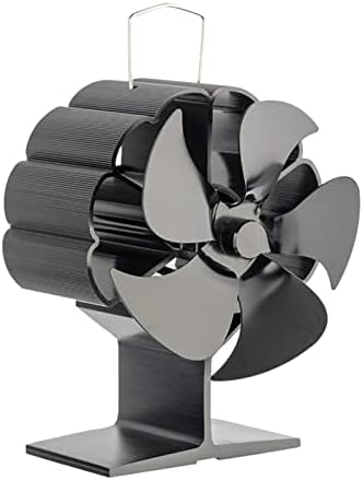 Uongfi 5-Blades Firplace Fan Foot Foot Fan Durável Silent Fan para Wood Log Burner Home Casa Distribuição de