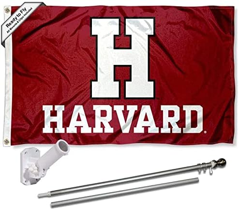 Harvard Crimson Athletic Logo Bandle e pacote de suporte de suporte de poste