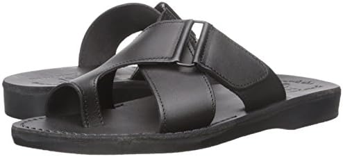 Asher - Slide de couro na sandália - preto