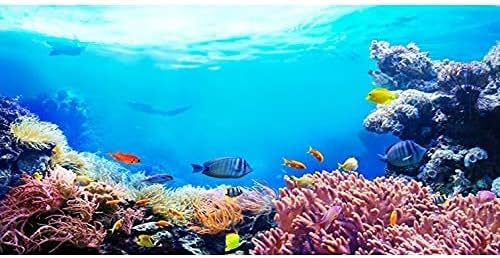 Aumentar 30x18 polegadas de fundo de aquário subaquático de aquário colorido de coral colorido
