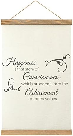13x20in Wood Hanger Frame Poster Classic Quotes Felicidade é aquele estado de consciência que procede a partir