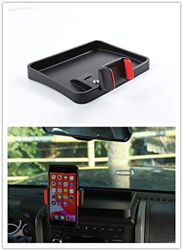 HighItem Dash Phone Mount Holder Cradle Suporte de caixa de armazenamento Organizador para Jeep Wrangler 2007-2010
