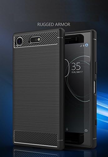 Caso compacto da Sony Xperia XZ1, Cruerlite Fibro de Fibra de Carbono