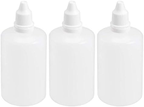 Garrafa de conta -gotas de plástico de 100 ml, 3,4 onças de plástico vazio, garrafas de líquido líquido com tampa