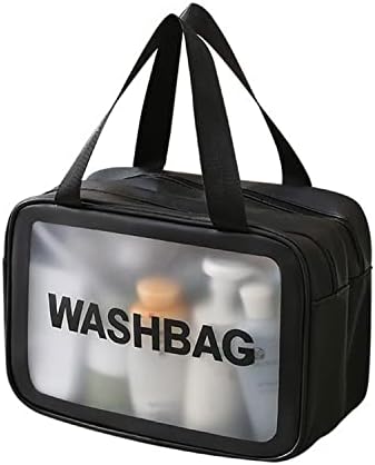 Sacos de higiene pessoal transparente soly para viajar, bolsa de chuveiro impermeável translúcida