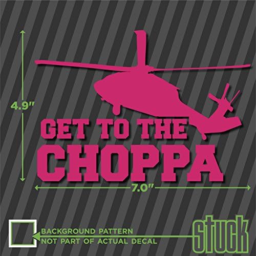 Chegue ao Choppa - 7 x 4,9 - adesivo de decalque de vinil Arnold Schwarzenegger Predator
