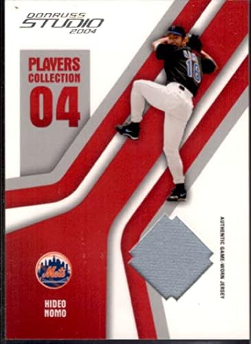 Hideo Nomo Mets Card 2004 Jersey de coleção de jogadores de estúdio 34