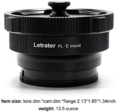 Adaptador de montagem da lente PL LETRATER, PL para Sony E/Nex Mount Cameras A7S3/FS7/5/FX9/A7R4/R3/ARIDADE SERIES/NEX