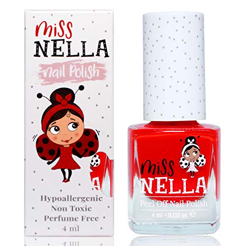 Miss Nella Diplodo-Kiss Safe Especial Chrome Red esmalte para crianças, fórmula não-tóxica e livre