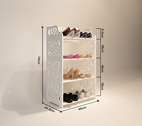 Jerry & Maggie - 6 Tier WPC Shoe Rack / armazenamento de sapatos prateleiras empilháveis ​​para calçados grátis - brancos - branco