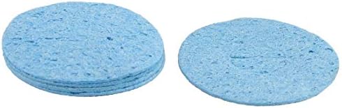 Novo Lon0167 Solda de limpeza de ferro Substituição de esponja 6cm dia 5 pcs azul (l_ö_tkolben reinigungsschwamm