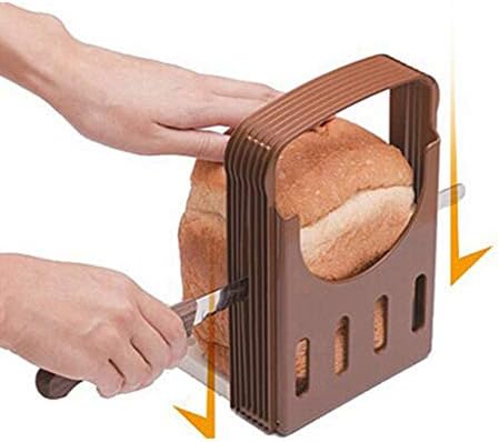 JKPower Ajustável Flicista de pão de bagel Sanduíche Sanduíche Flicing Tool dobring Slicer Brown