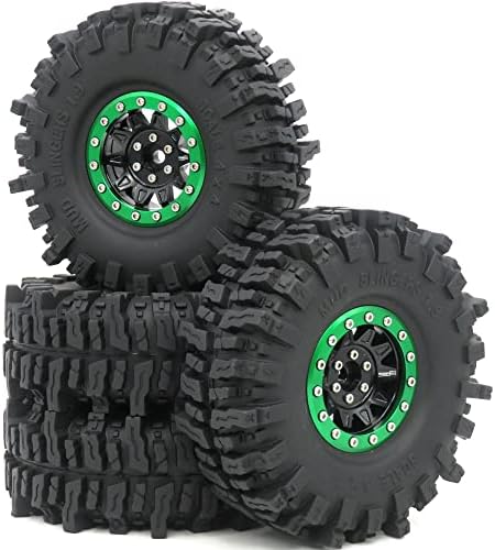 Hobbysoul 1.9 Slingers de lama pneus 4,72 / 120mm & pesado 1,9 rodas de beadlock azul preto, pneus de rastreamento