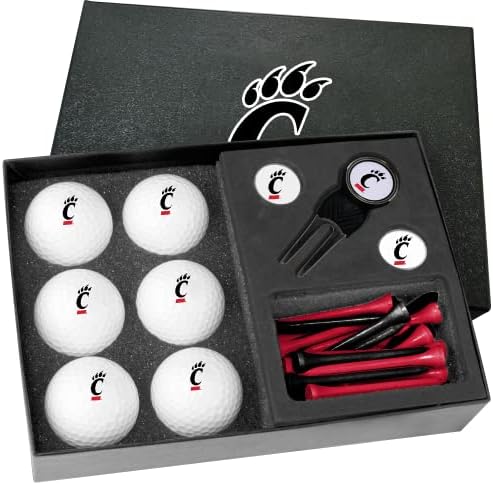 Golfballs.com clássico Cincinnati Bearcats Meia dúzia de presentes com ferramenta de Divot - bolas em branco