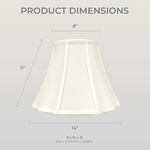 Royal Designs, Inc. Flare Bottom Exterior Canto de canto Basic Lamp Shade, BSO-701-14EG-2, 8 x 14 x 11, casca