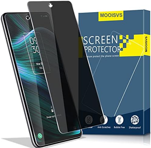 Mooisvs [2 pacote] projetado para TCL Stylus 5G Protetor de tela de vidro temperado de privacidade, filme