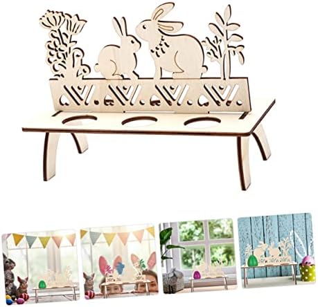 Holibanna ovo rack de decoração arborizada mesa de tampo do coelho decoração de mesa de mesa