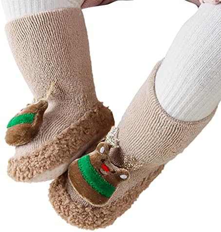 Christmas Bebê Socks Kids meninos meninos garotos meias de sola macia sem deslizamento de sapatos