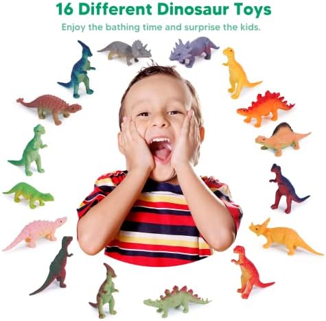 Bombas de banho de dinossauros de 16 pacote para crianças com surpresa por dentro, bombas de banho dino