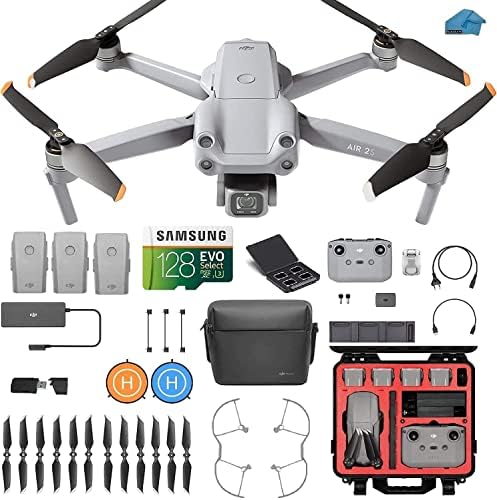 DJI AIR 2S Fly More Combo - Drone Quadcopter UAV com câmera cardan de 3 eixos, vídeo 5,4k, 3 baterias, hardcase, cartão SD de 128 GB, filtros de lente, kit de pouso