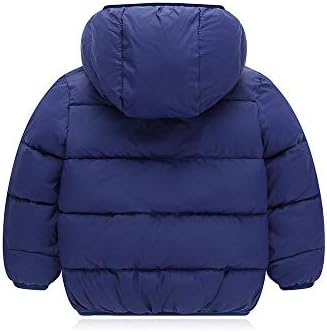 Mfmiudole menino meninas garotas casacos de inverno, encapuzados grossos para crianças crianças crianças pequenas roupas de inverno jaqueta quente por 2-7 anos