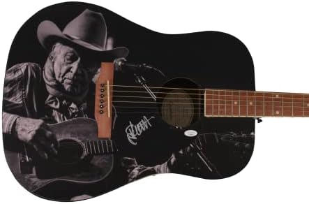 Ramblin Jack Elliott assinou autógrafo em tamanho real, o único guitarra acústico de Gibson Epiphone, com autenticação