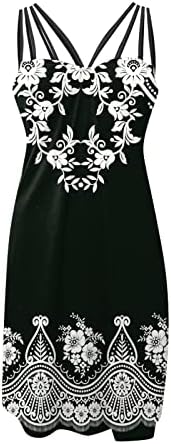 impressão de padrão fofo sem mangas uma linha fora de ombro boho vestidos de primavera de túnica reta vestido